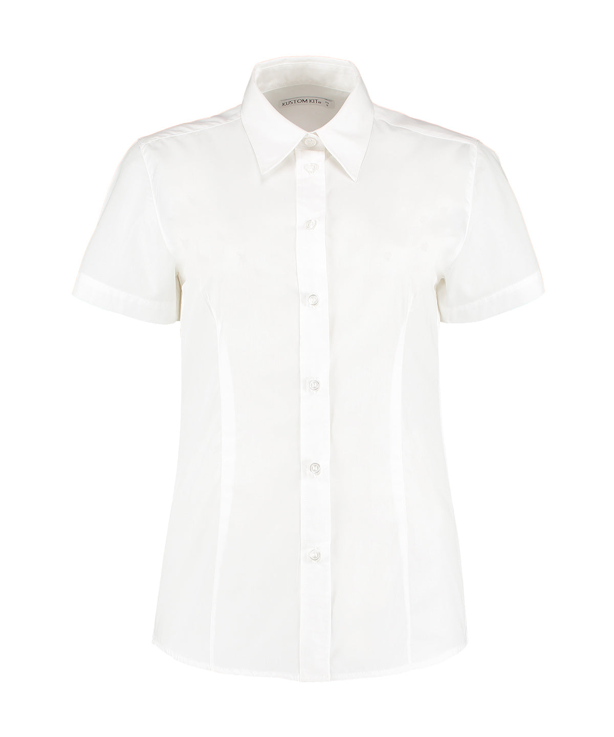 Blusa de manga corta para mujer para el trabajo (corte clsico) | Marfil