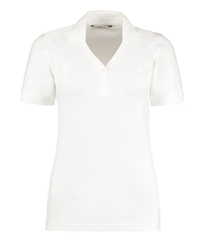 Polo Sophia de escote en V (corte regular) | Marfil
