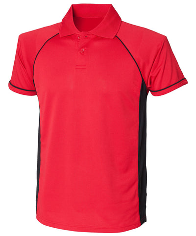 Polo de rendimiento Panel | Rojo/Negro/Negro