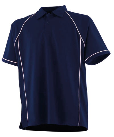 Polo de rendimiento con ribetes para nios | Azul Marino/Blanco - Azul Marino/Blanco Nieve