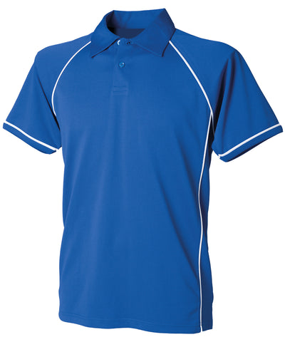 Polo de rendimiento con ribetes para nios | Azul Real/Blanco - Azul Real/Blanco Nieve