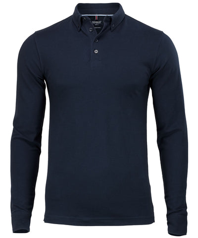 Polo de manga larga de lujo Carlington | Azul Marino