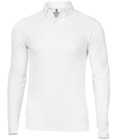 Polo de manga larga de lujo Carlington | Blanco