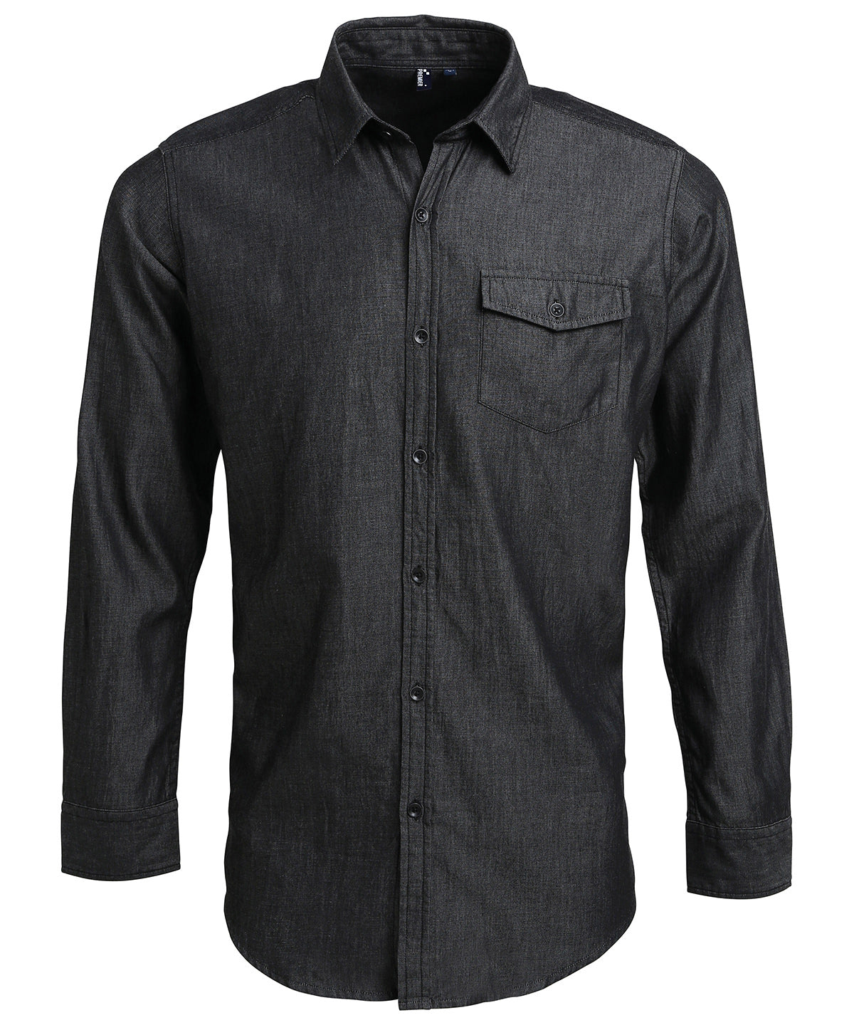 Camisa vaquera con costuras de jeans | Denim Negro