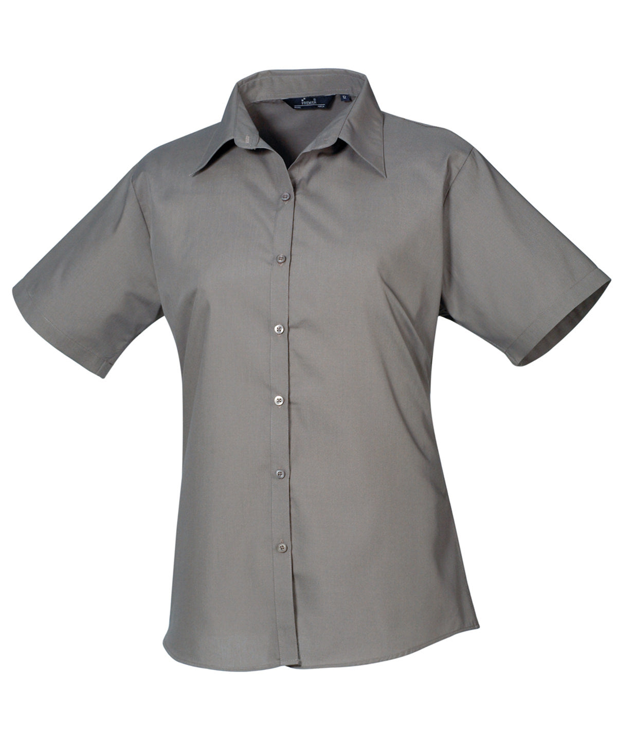 Blusa de popeln de manga corta para mujer | Gris Oscuro