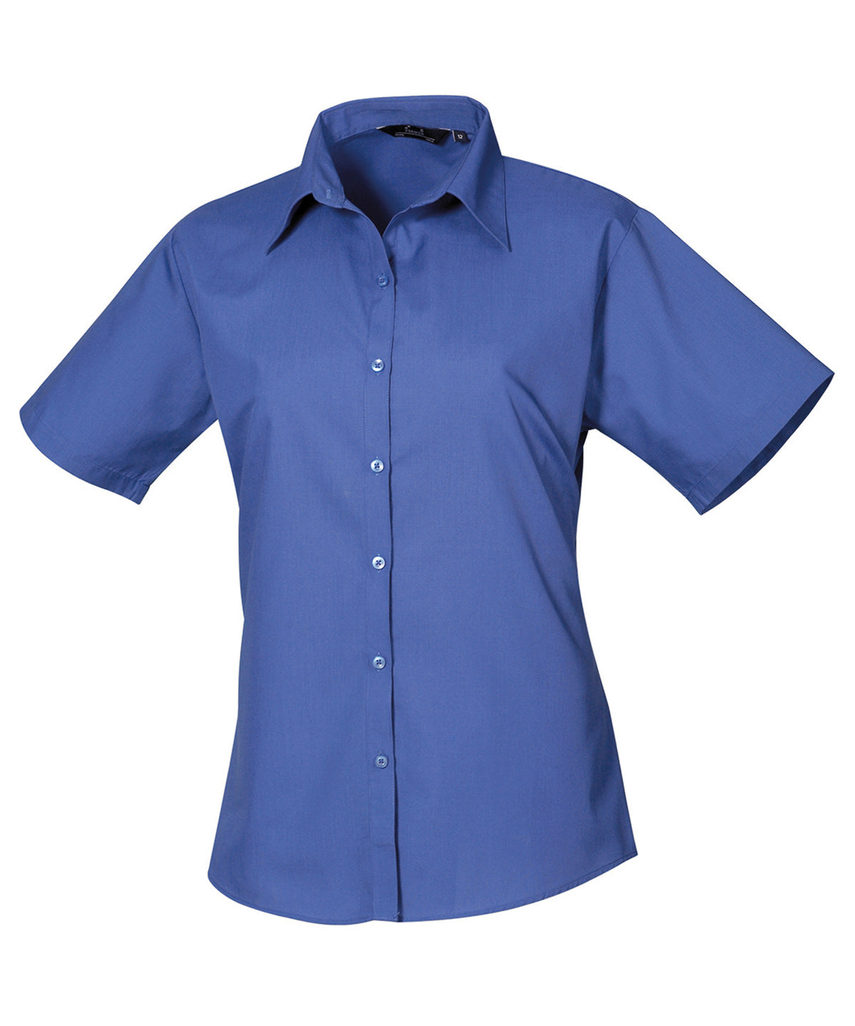 Blusa de popeln de manga corta para mujer | Azul Real