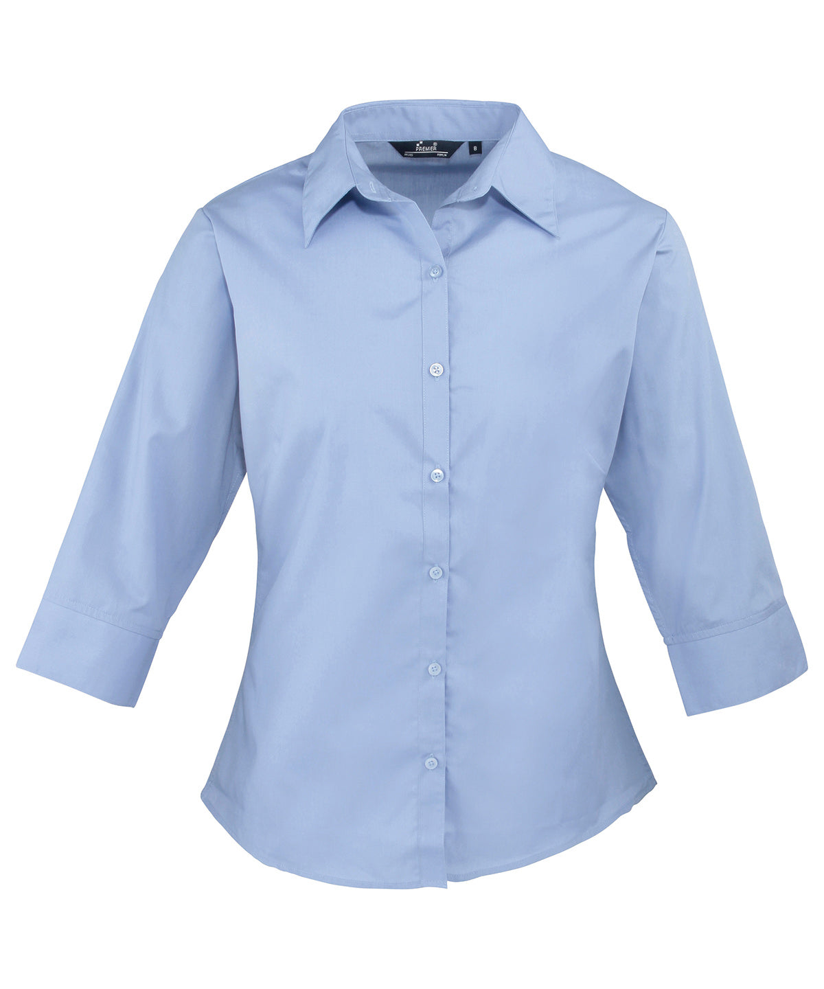 Blusa de manga abullonada para mujer | Azul Medio