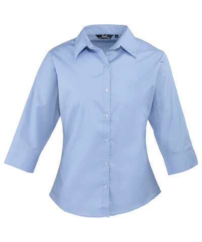 Blusa de manga abullonada para mujer | Azul Medio