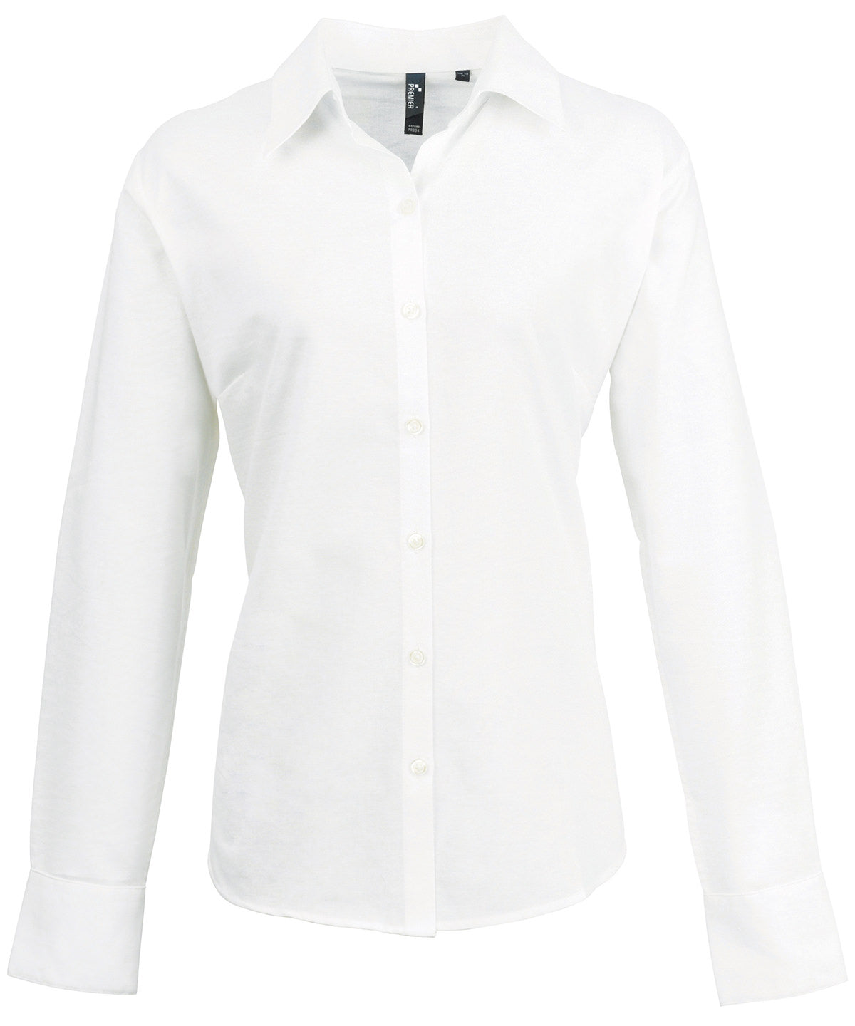 Camisa Oxford de manga larga para mujer | Blanco