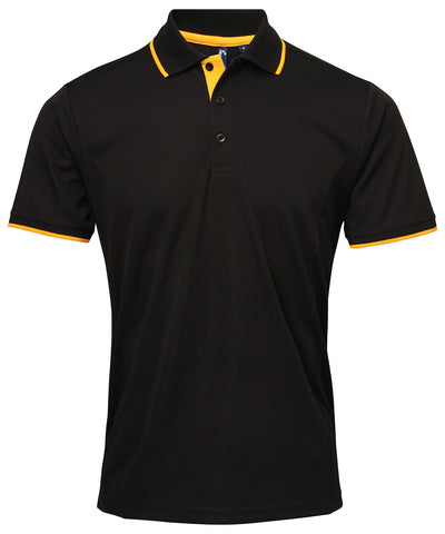 Polo Coolchecker® Contrast | Negro/Girasol