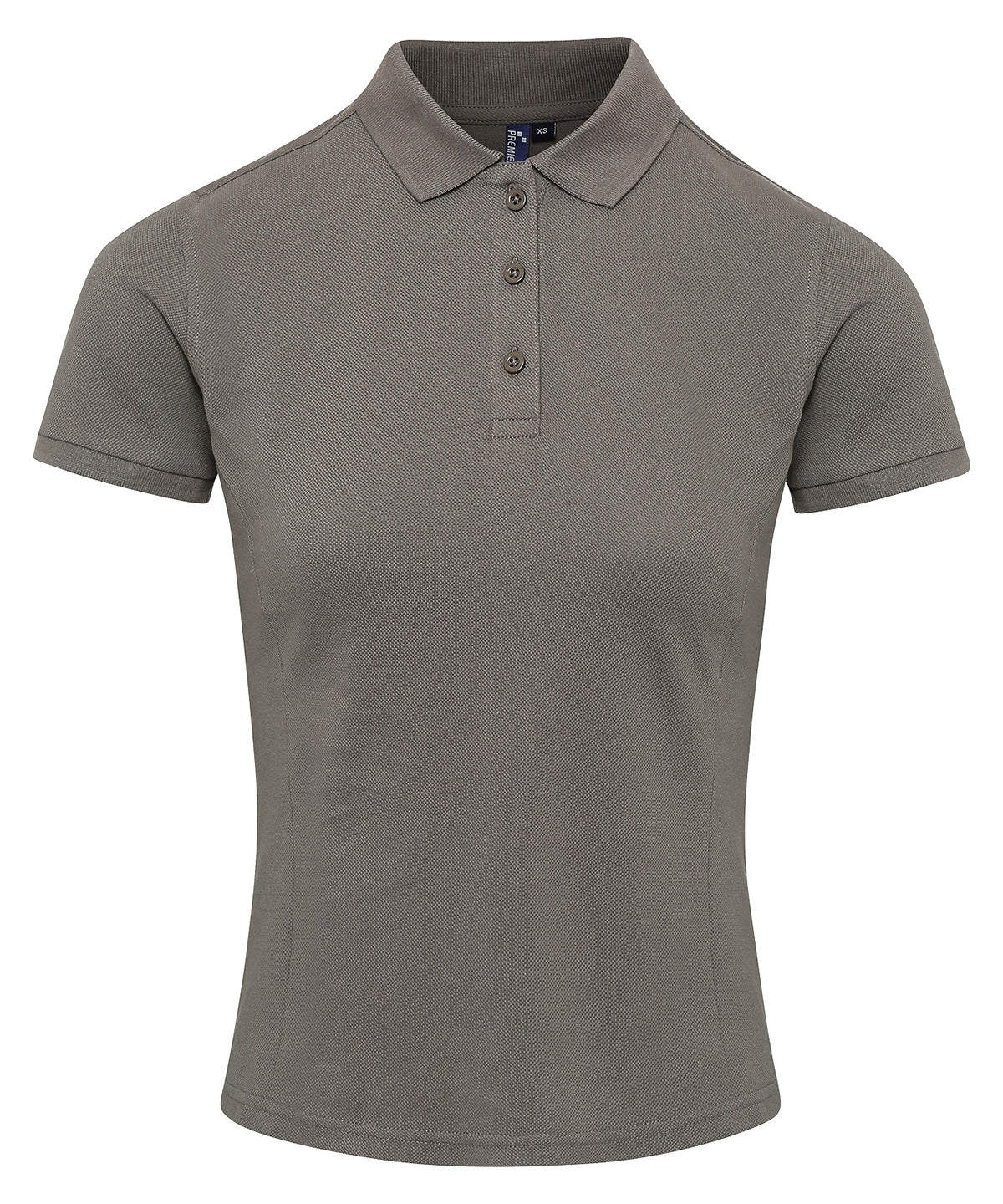 Polo piqu para mujer Coolchecker® plus | Gris Oscuro