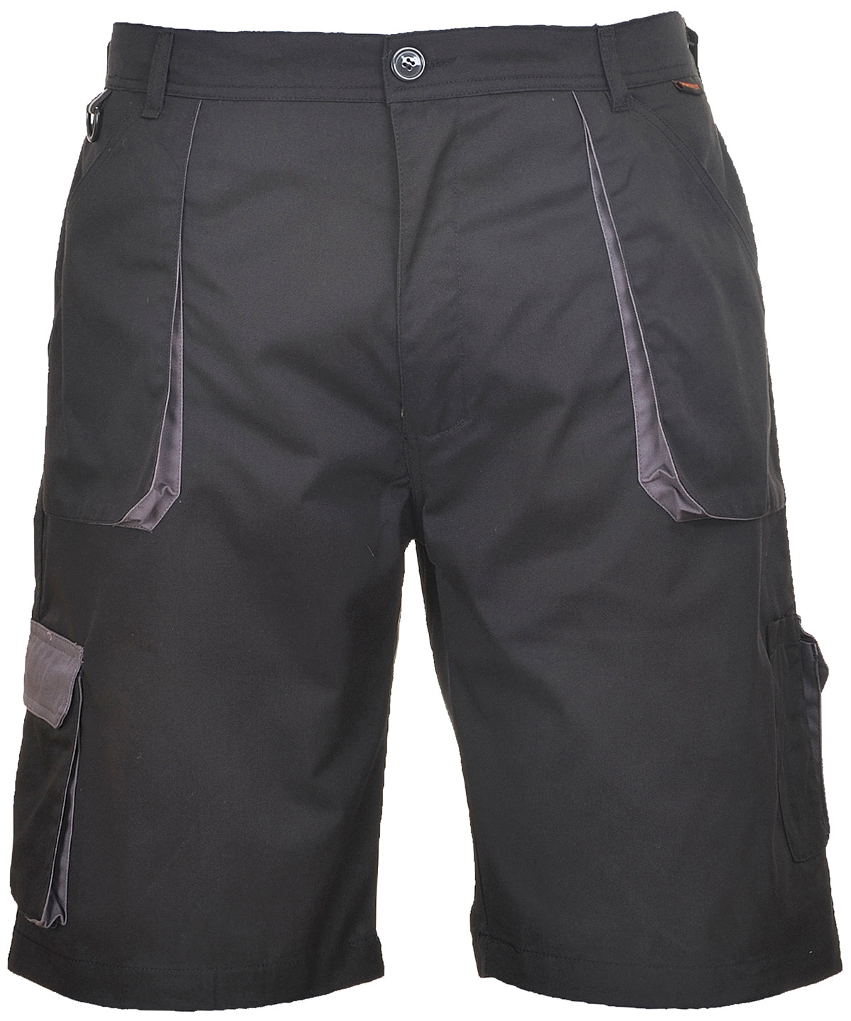 Pantalones cortos de contraste Portwest Texo (TX14) | Negro/Gris