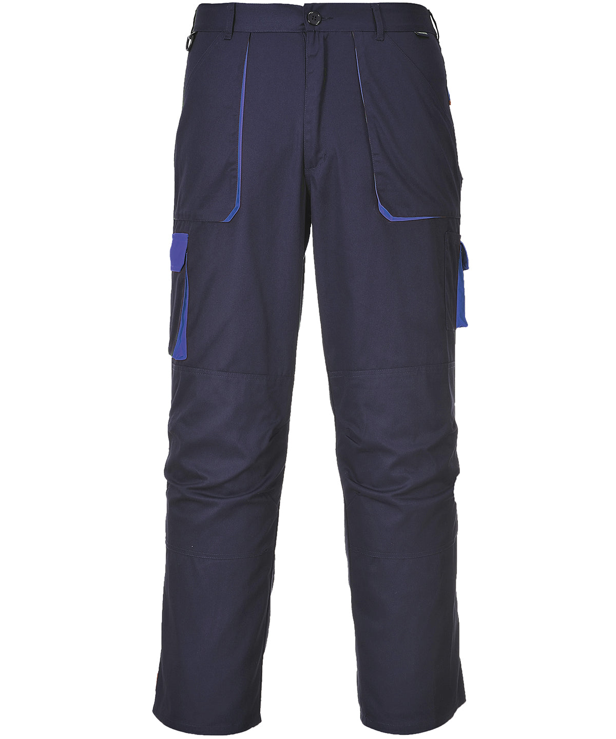 Pantalones de contraste Portwest Texo (TX11) | Azul Marino/Azul Real