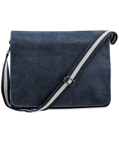 Bolso de mensajero de lona vintage | Azul Marino Oxford Vintage