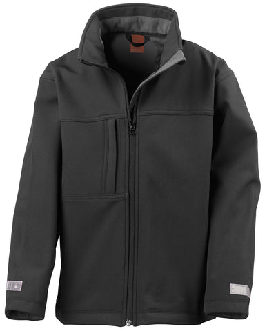 Chaqueta softshell de 3 capas clsica para junior | Negro
