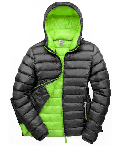 Chaqueta con capucha para nieve urbana de mujer | Negro/Lima
