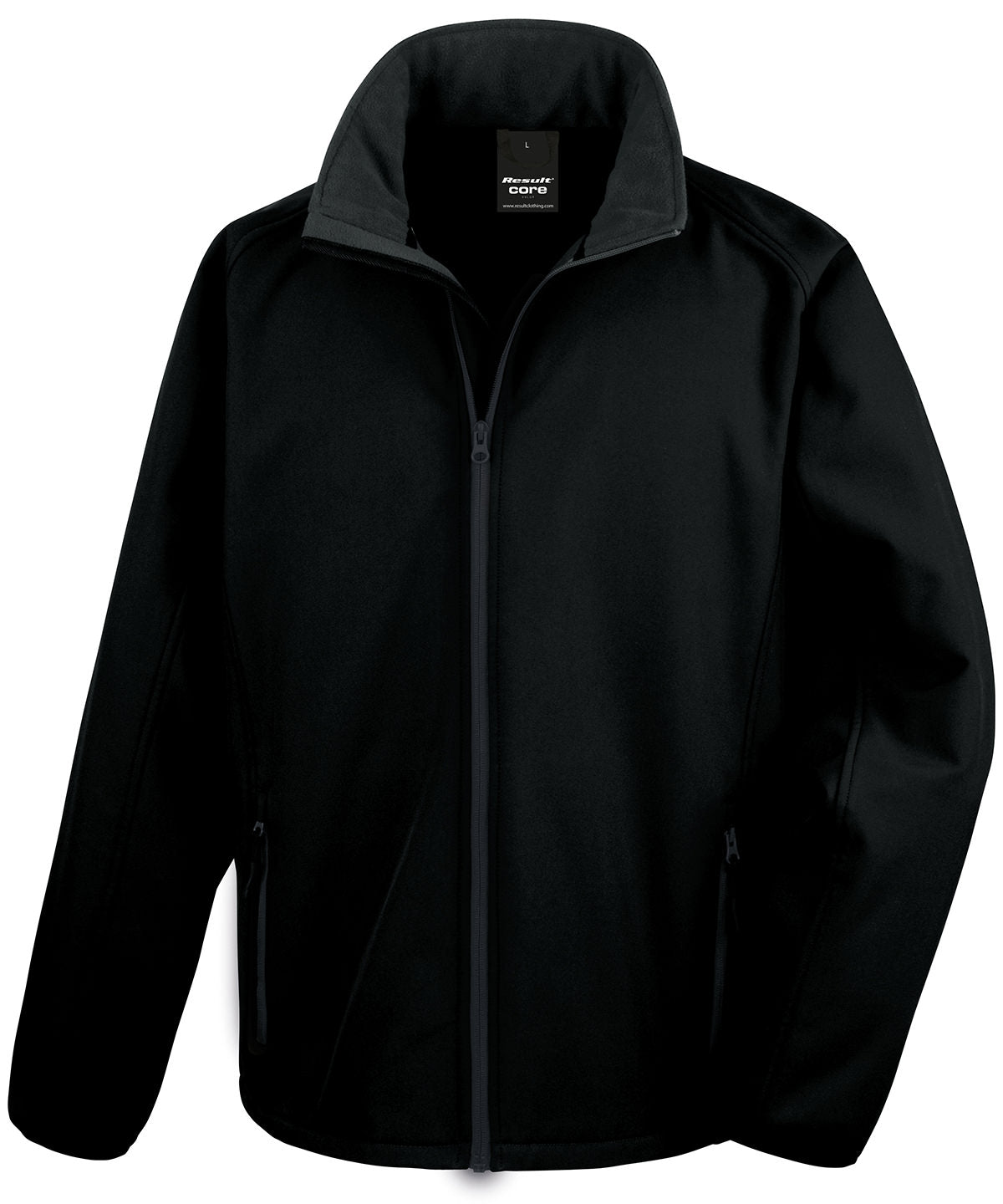 Chaqueta softshell Core para imprimir | Negro/Negro