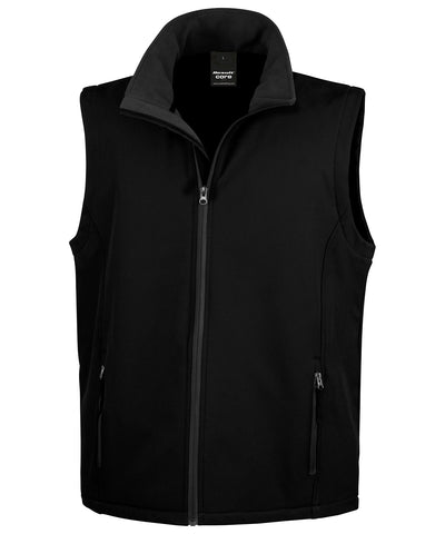Chaleco softshell imprimible | Negro/Negro