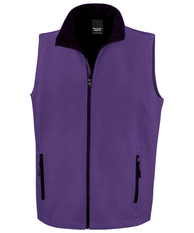 Chaleco softshell imprimible | Morado/Negro