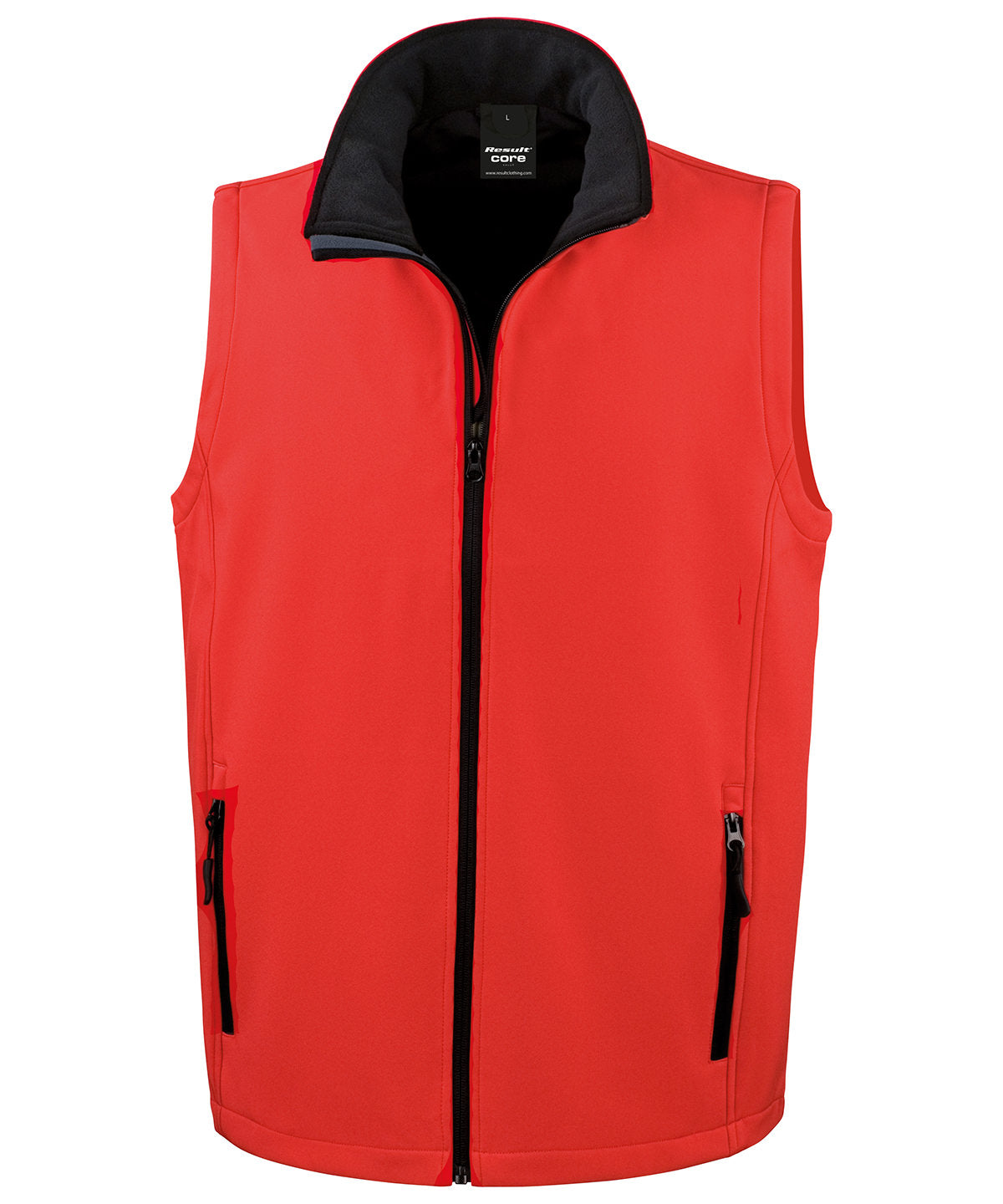 Chaleco softshell imprimible | Rojo/Negro