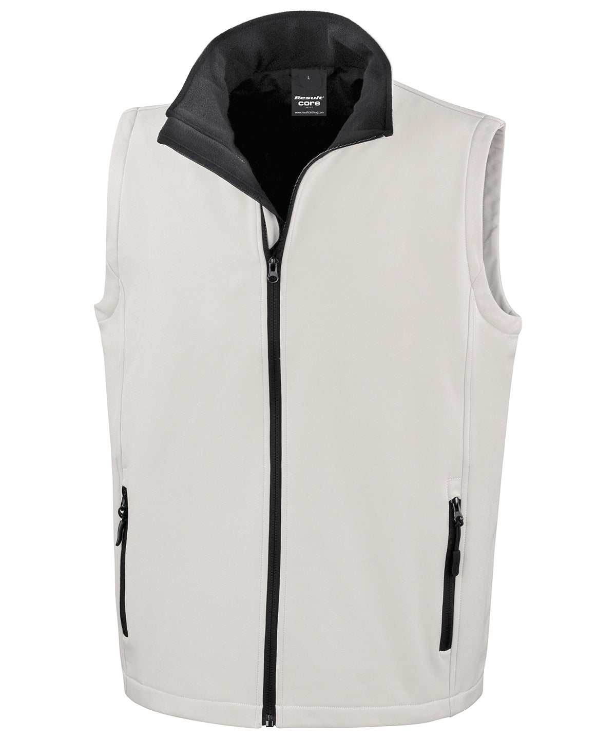 Chaleco softshell imprimible | Blanco/Negro