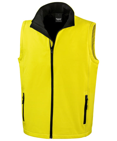 Chaleco softshell imprimible | Amarillo/Negro