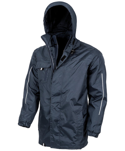 Chaqueta de trnsito CORE 3 en 1 con forro softshell interior imprimible | Azul Marino