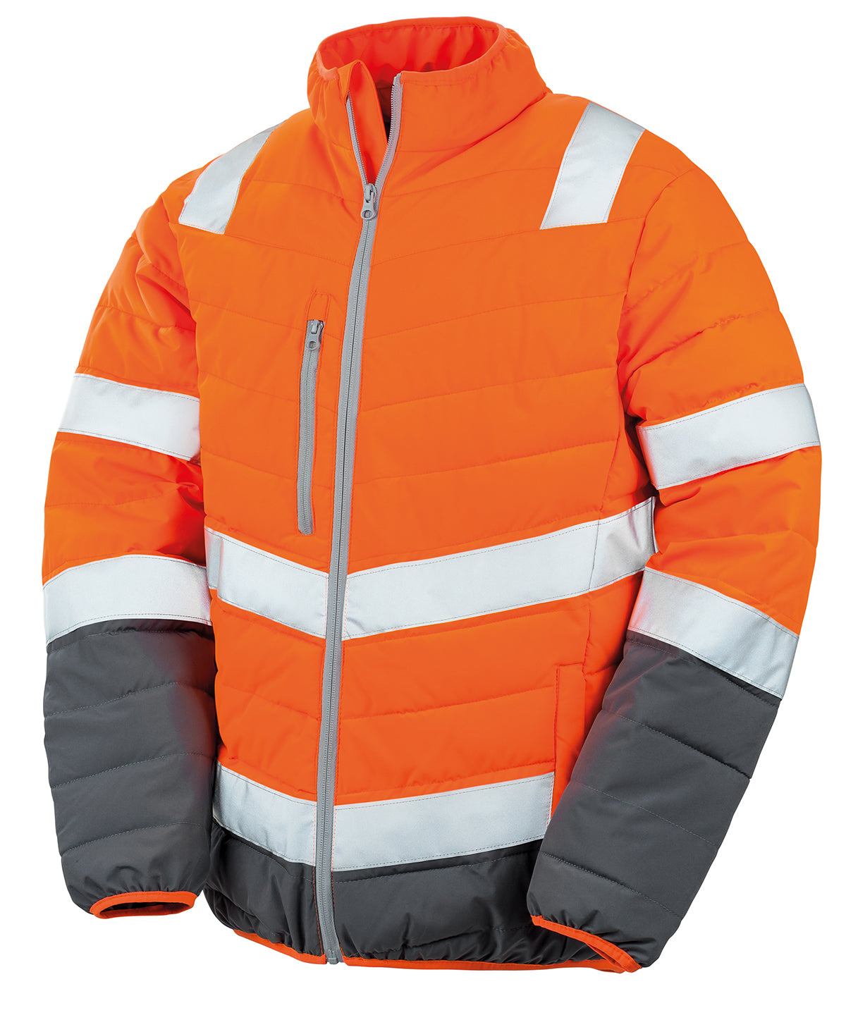 Chaqueta de seguridad acolchada suave | Naranja Fluorescente