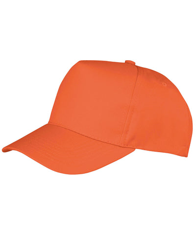 Gorra de impresin de polialgodn de 5 paneles Boston | Naranja
