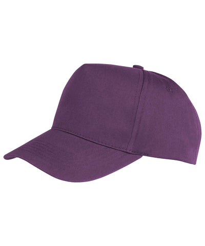 Gorra de impresin de polialgodn de 5 paneles Boston | Morado