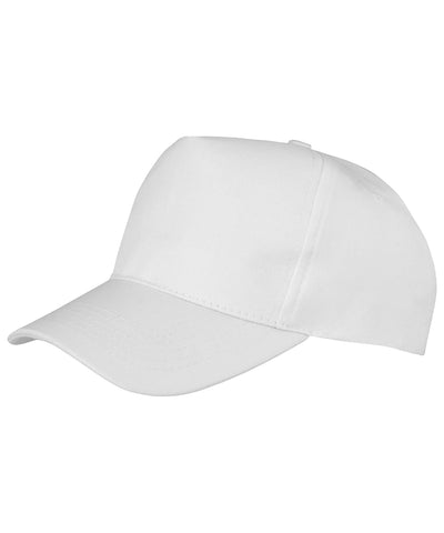 Gorra de impresin de polialgodn de 5 paneles Boston | Blanco