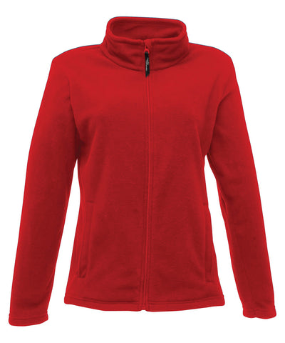 Forro polar de microfibra con cremallera para mujer | Rojo Clsico