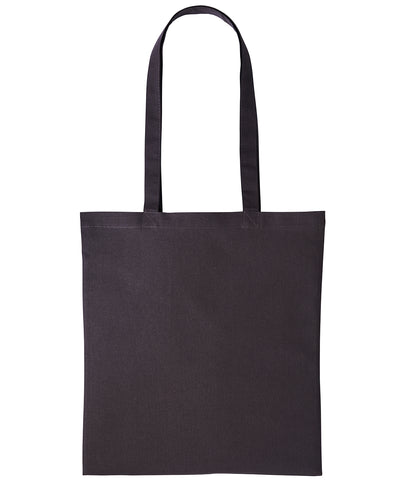 Shopper de algodn con asas largas | Gris Oscuro Tormenta