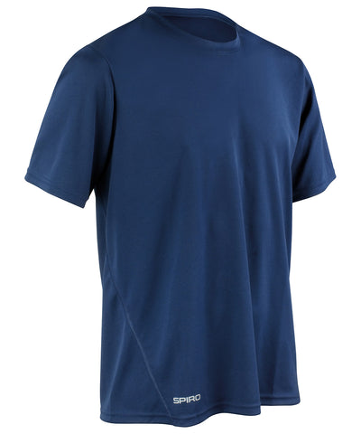 Camiseta de manga corta de secado rpido Spiro | Azul Marino
