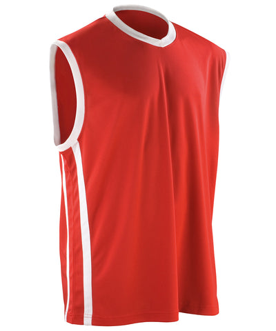 Camiseta de baloncesto de secado rpido | Rojo/Blanco