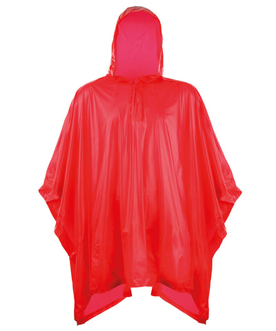 Poncho de plstico para nios | Rojo