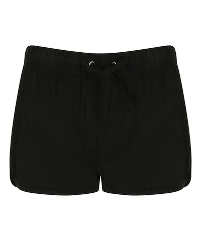 Pantalones cortos retro de mujer | Negro/Negro