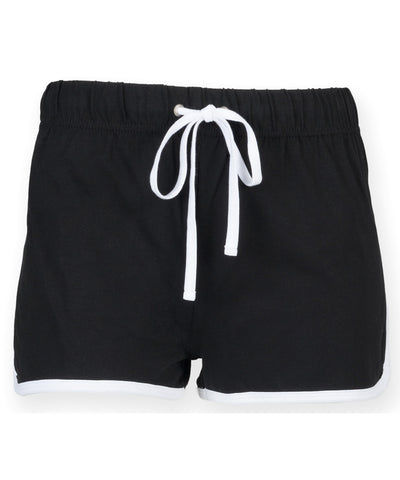 Pantalones cortos retro para nios | Negro/Blanco