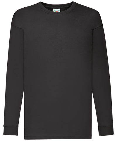 Camiseta de manga larga para nios Coolplus® Valueweight T | Negro