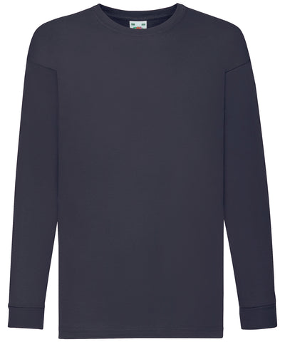 Camiseta de manga larga para nios Coolplus® Valueweight T | Azul Marino Oscuro