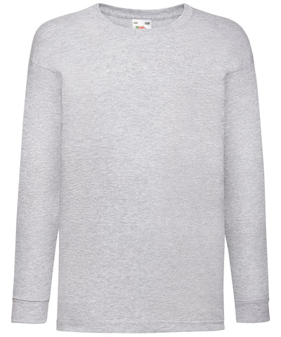 Camiseta de manga larga para nios Coolplus® Valueweight T | Gris Jaspeado