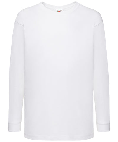 Camiseta de manga larga para nios Coolplus® Valueweight T | Blanco