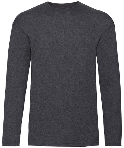 Camiseta de manga larga Valueweight | Gris Oscuro Jaspeado