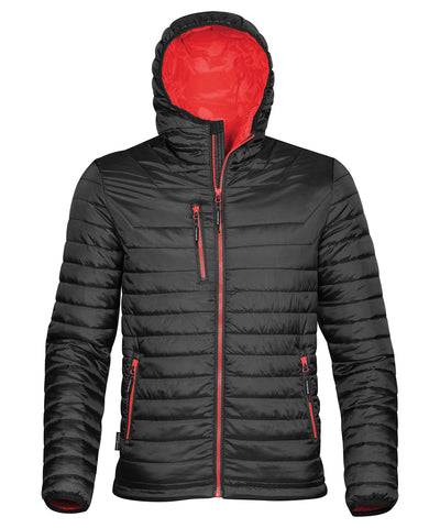 Chaqueta trmica Gravity | Negro/Rojo Verdadero