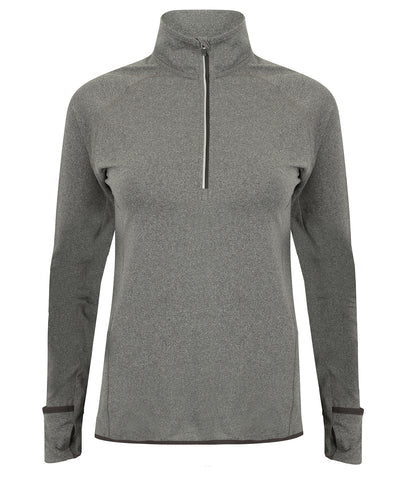 Top de mujer de manga larga con cremallera | Gris Marengo