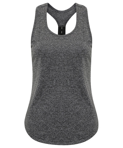 Chaleco de rendimiento con espalda de tiras para mujer TriDri® | Melange Negro