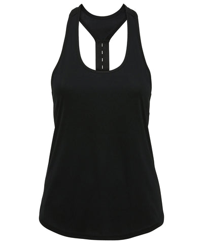 Chaleco de rendimiento con espalda de tiras para mujer TriDri® | Negro