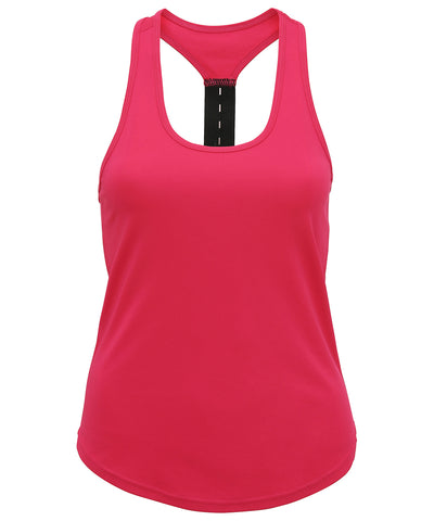 Chaleco de rendimiento con espalda de tiras para mujer TriDri® | Rosa Intenso