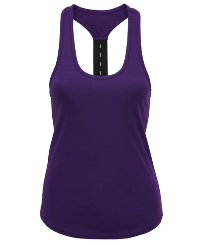 Chaleco de rendimiento con espalda de tiras para mujer TriDri® | Morado