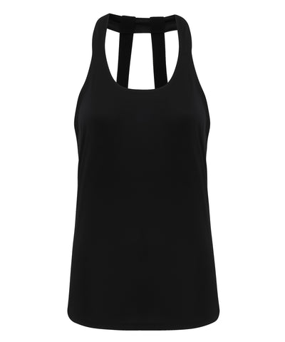 Camiseta de tirantes con doble correa para mujer TriDri® | Negro